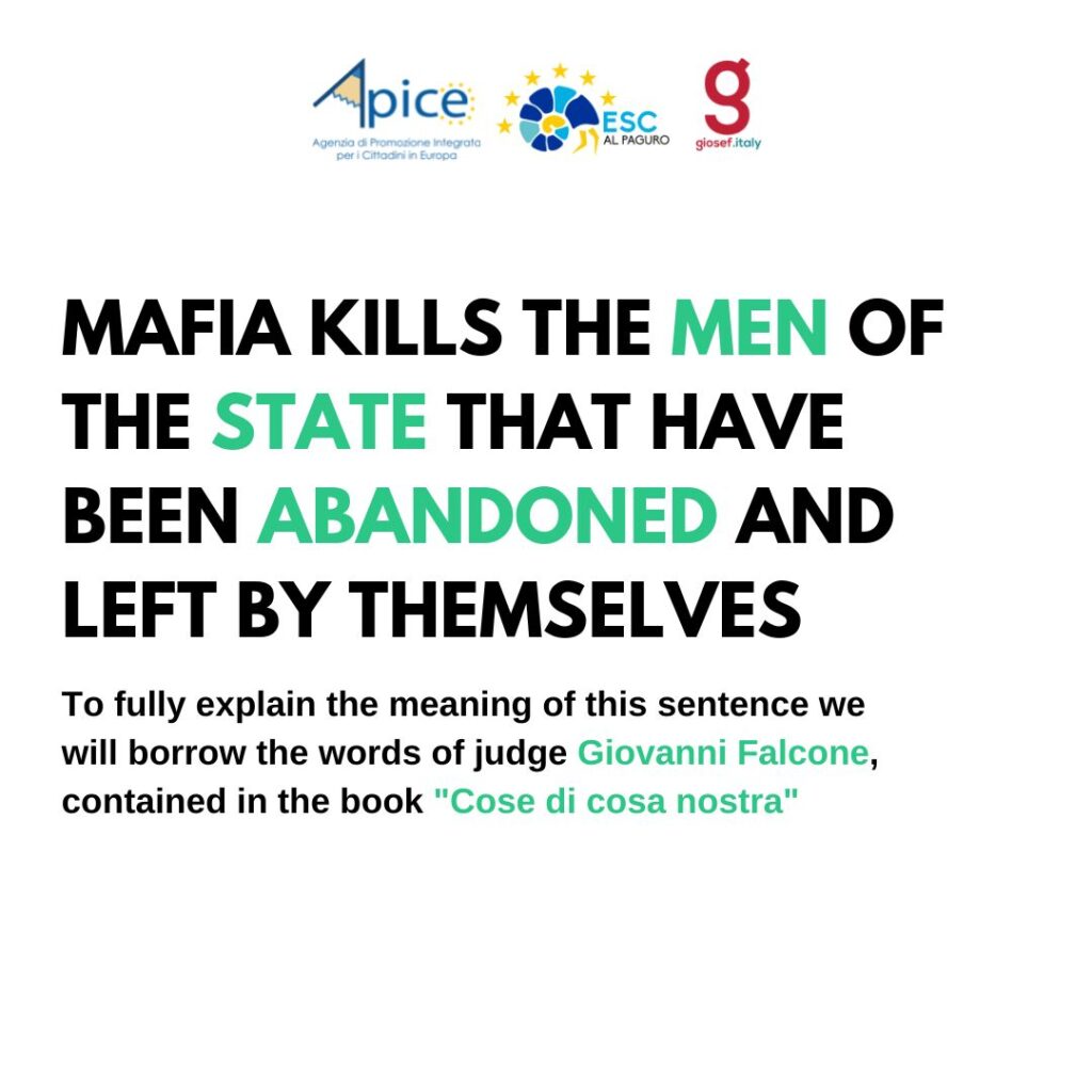 mafia kills the man of the state word by Giovanni Falcone
